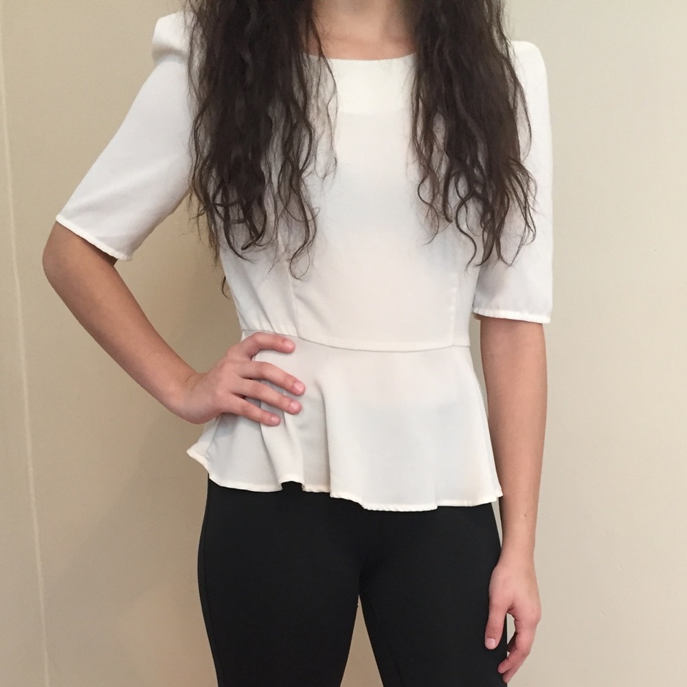Off white vintage styled blouse